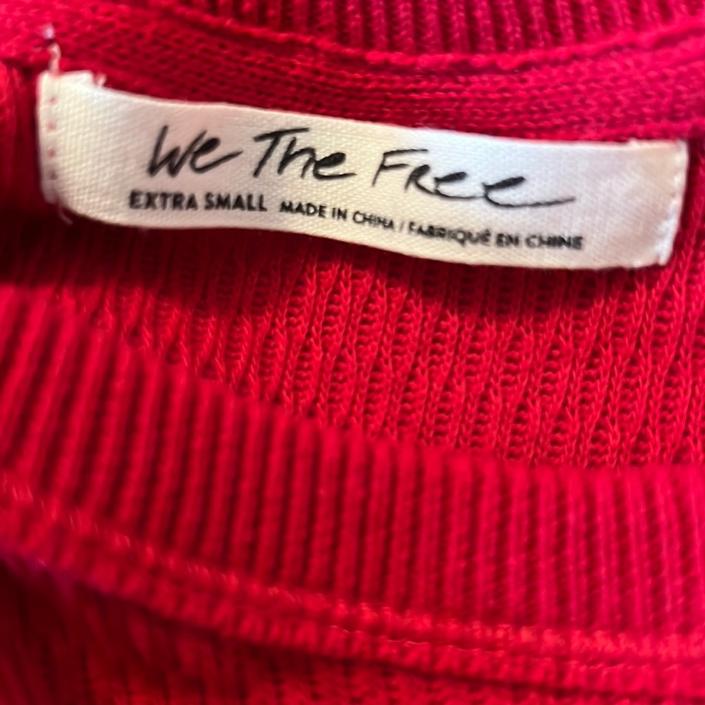 Thin thermal oversized Free people shirt. New, never worn